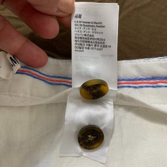 H&M LOGG Women´s Striped Shorts, Size 44 US 14 - Picture 4 of 10